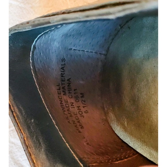 AK SZ 6.5 Gunmetal Croc Embossed Alligator Leather Bootie Pointy Toe Shoe Pumps - Picture 9 of 10